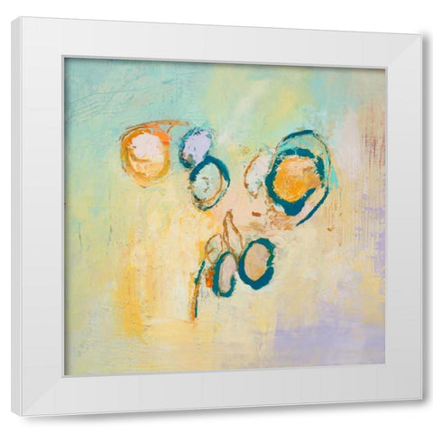 Sky Circles White Modern Wood Framed Art Print by Pristas, Tracy Lynn