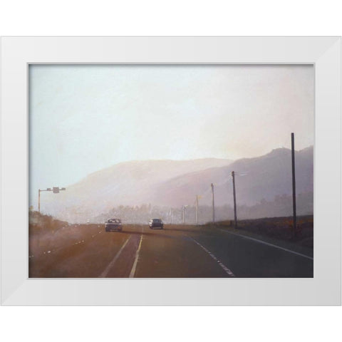 California Road Chronicles - 61 White Modern Wood Framed Art Print by Penezic, Relja
