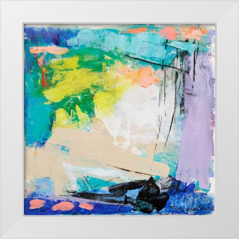 Violet Vigor I White Modern Wood Framed Art Print by Pristas, Tracy Lynn