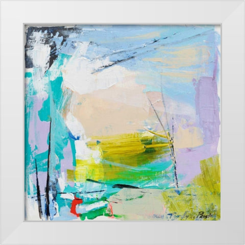 Violet Vigor III White Modern Wood Framed Art Print by Pristas, Tracy Lynn