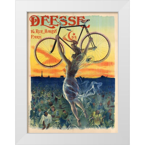 DÃƒÂ©esse Cycles White Modern Wood Framed Art Print by Paleologu (PAL), Jean de