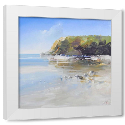 Coast Line White Modern Wood Framed Art Print by Penny, Craig Trewin