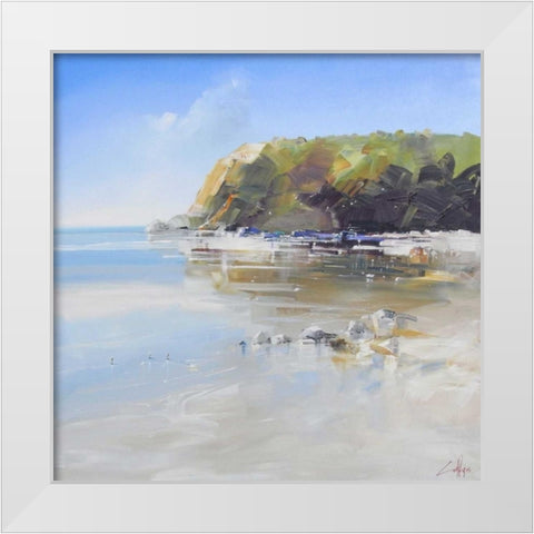Coast Line White Modern Wood Framed Art Print by Penny, Craig Trewin