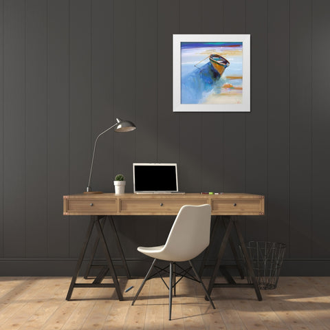 Low Tide 1 White Modern Wood Framed Art Print by Penny, Craig Trewin
