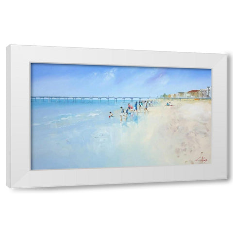 Low Tide at Henley White Modern Wood Framed Art Print by Penny, Craig Trewin