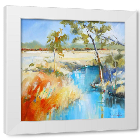 Summer Water 2 White Modern Wood Framed Art Print by Penny, Craig Trewin