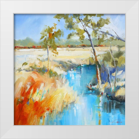 Summer Water 2 White Modern Wood Framed Art Print by Penny, Craig Trewin
