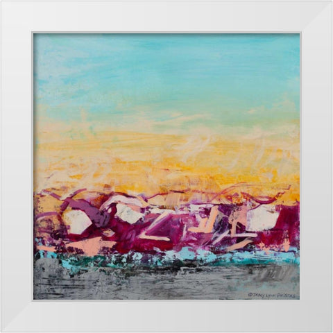 Whispered Wanderlust III White Modern Wood Framed Art Print by Pristas, Tracy Lynn