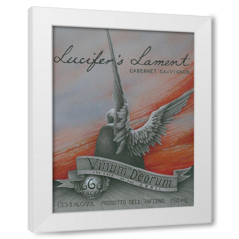 Luciferas Lament White Modern Wood Framed Art Print by Peterson, Kurt