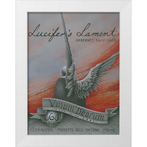 Luciferas Lament White Modern Wood Framed Art Print by Peterson, Kurt