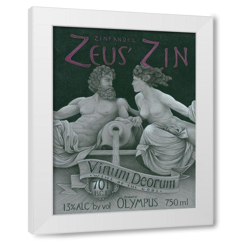 Zeusa Zin White Modern Wood Framed Art Print by Peterson, Kurt