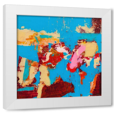 Folded Sunset I White Modern Wood Framed Art Print by Pristas, Tracy Lynn