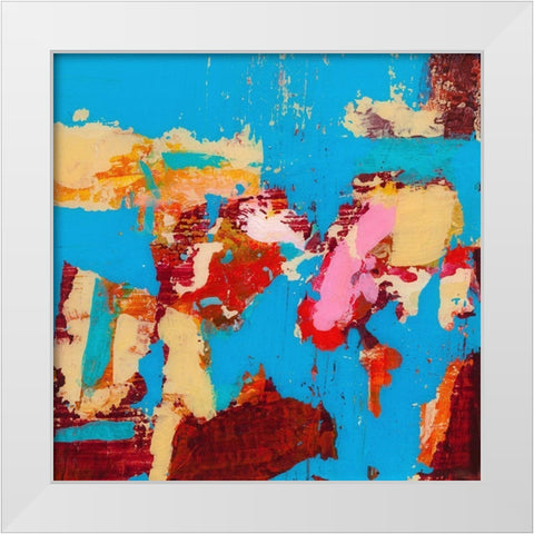 Folded Sunset I White Modern Wood Framed Art Print by Pristas, Tracy Lynn