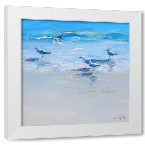 Landing White Modern Wood Framed Art Print by Penny, Craig Trewin