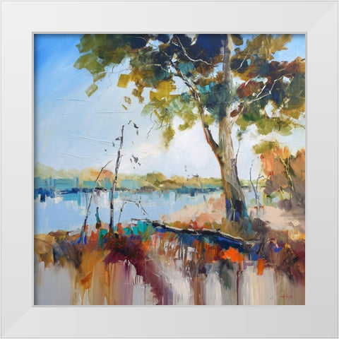 On the Murray White Modern Wood Framed Art Print by Penny, Craig Trewin