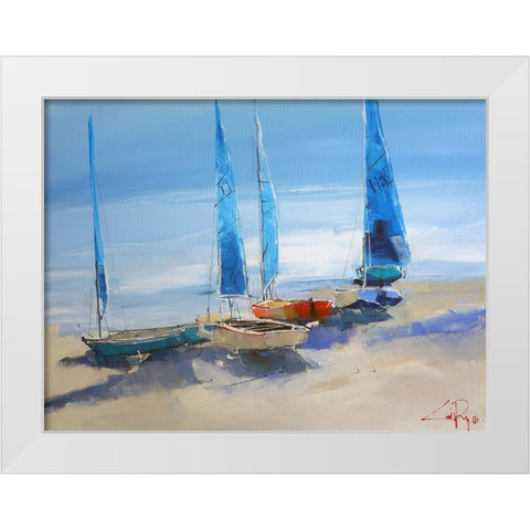 Before the Sail White Modern Wood Framed Art Print by Penny, Craig Trewin