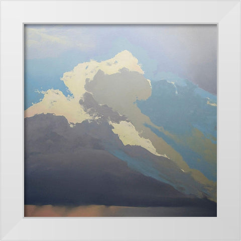 Storm over Chisos White Modern Wood Framed Art Print by Pannell, Cap