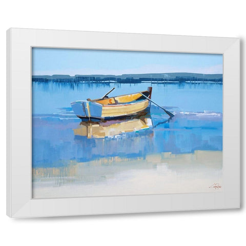 Aspendale Oars White Modern Wood Framed Art Print by Penny, Craig Trewin