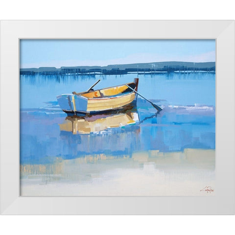 Aspendale Oars White Modern Wood Framed Art Print by Penny, Craig Trewin