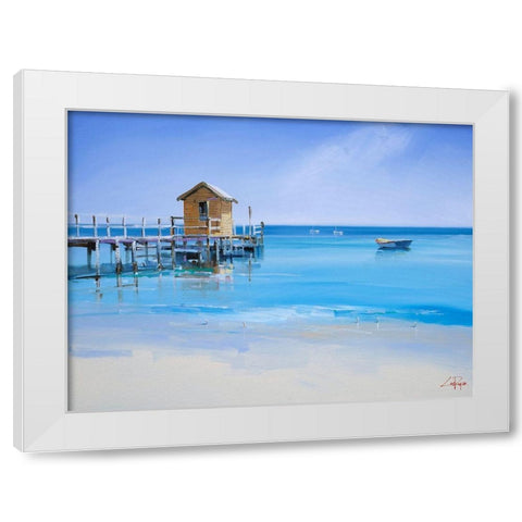 The Yellow Shed White Modern Wood Framed Art Print by Penny, Craig Trewin