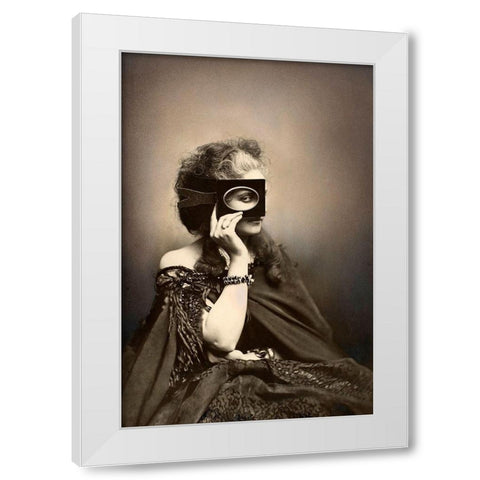 Scherzo di Follia-1863-1866 White Modern Wood Framed Art Print by Pierson, Pierre-Louis