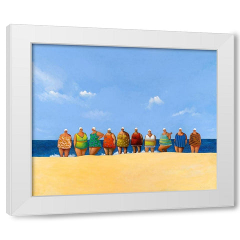 My Ten Aunts White Modern Wood Framed Art Print by Paraskevas, Michael