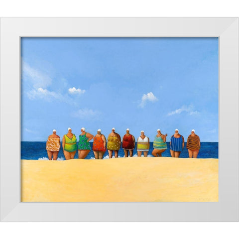 My Ten Aunts White Modern Wood Framed Art Print by Paraskevas, Michael