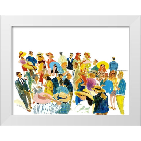 Summer Drinks White Modern Wood Framed Art Print by Paraskevas, Michael