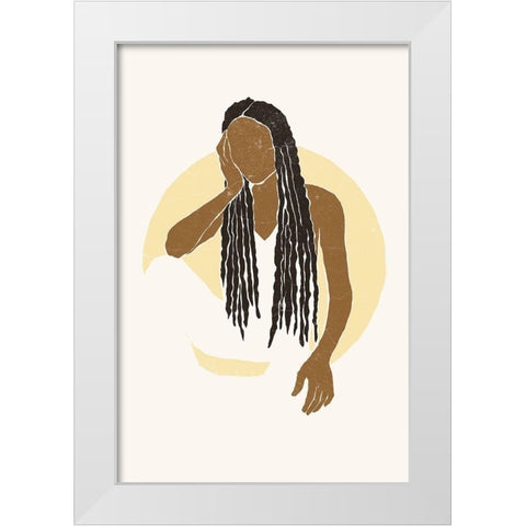 Boho Sun I White Modern Wood Framed Art Print by Pont, Yuyu