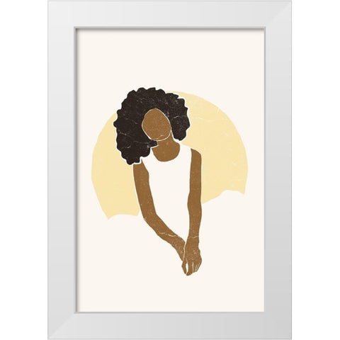 Boho Sun II White Modern Wood Framed Art Print by Pont, Yuyu