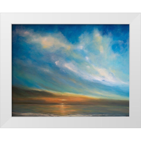 Heart Song White Modern Wood Framed Art Print by Parent, Joanne