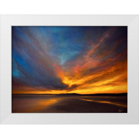 Island Silhouette White Modern Wood Framed Art Print by Parent, Joanne
