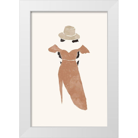 Sienna Summer No. 1 White Modern Wood Framed Art Print by Pont, Yuyu