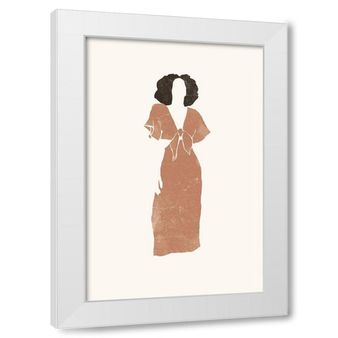Sienna Summer No. 3 White Modern Wood Framed Art Print by Pont, Yuyu