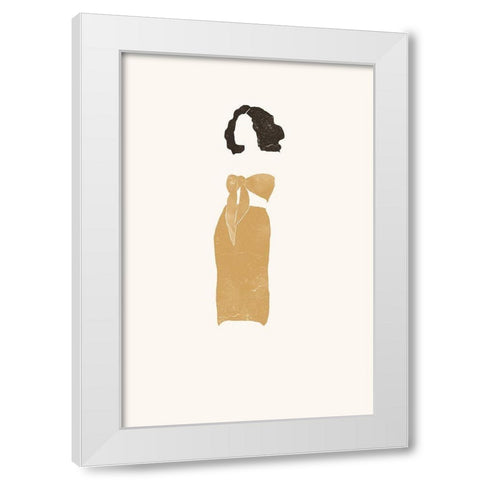 Amber Summer White Modern Wood Framed Art Print by Pont, Yuyu