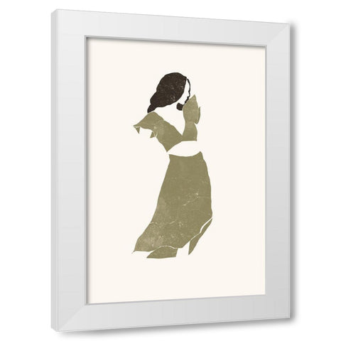 Olive Summer White Modern Wood Framed Art Print by Pont, Yuyu