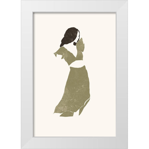 Olive Summer White Modern Wood Framed Art Print by Pont, Yuyu
