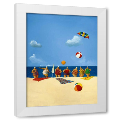 My Seven Aunts White Modern Wood Framed Art Print by Paraskevas, Michael