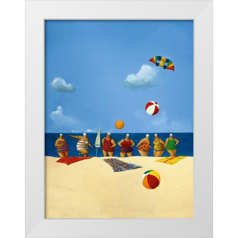 My Seven Aunts White Modern Wood Framed Art Print by Paraskevas, Michael