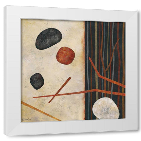 Sticks and Stones II White Modern Wood Framed Art Print by Porter, Glenys