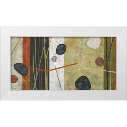 Sticks and Stones III White Modern Wood Framed Art Print by Porter, Glenys