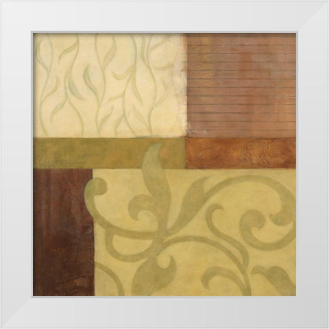 Garden Terrace I White Modern Wood Framed Art Print by Porter, Glenys