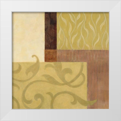 Garden Terrace II White Modern Wood Framed Art Print by Porter, Glenys