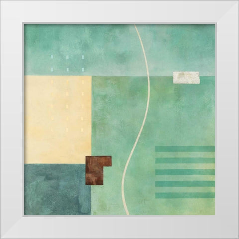 On the Way White Modern Wood Framed Art Print by Porter, Glenys