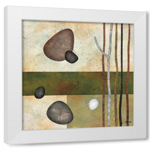 Sticks and Stones VI White Modern Wood Framed Art Print by Porter, Glenys
