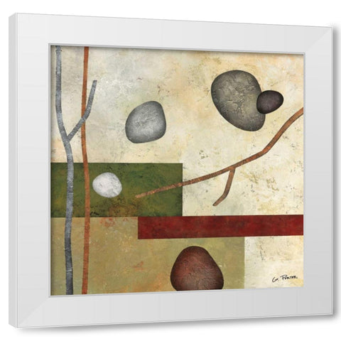 Sticks and Stones VII White Modern Wood Framed Art Print by Porter, Glenys