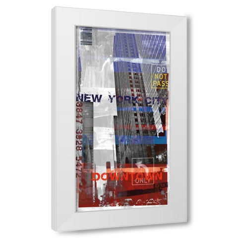 New York Sky II White Modern Wood Framed Art Print by Pfrommer, Sven