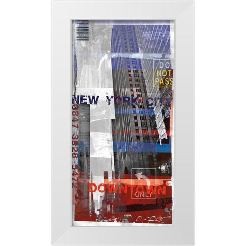 New York Sky II White Modern Wood Framed Art Print by Pfrommer, Sven