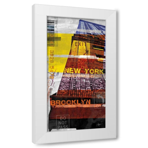 New York Sky III White Modern Wood Framed Art Print by Pfrommer, Sven