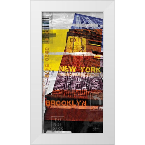 New York Sky III White Modern Wood Framed Art Print by Pfrommer, Sven